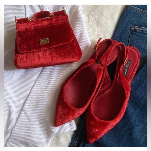 Dolce & Gabbana Red Mini Bag and shoes - Picture 1 of 16